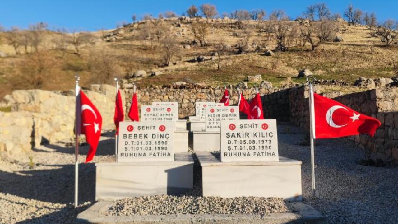 Derecik'te 8 şehidin mezarı yıllar sonra yeniden yapıldı