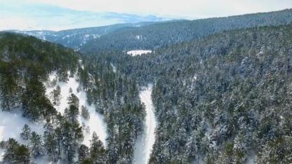 Dumanlı Tabiat Parkı kış manzaralarıyla dikkat çekti