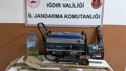 Iğdır’da kaçak kazı yapanlar gözaltına alındı