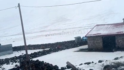 Iğdır’ın yüksek kesimlerinde kar yağışı etkili oldu