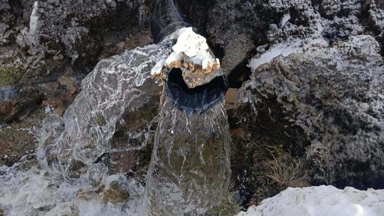 Ilgar Dağı Geçidi’nde tünel çalışmasında su borusu patladı