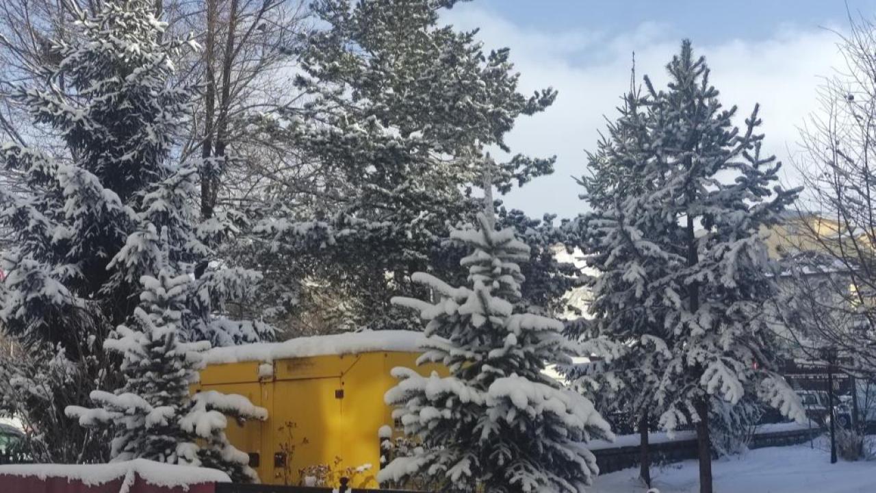 Kar yağışı sonrası kentte kartpostallık görüntüler oluştu