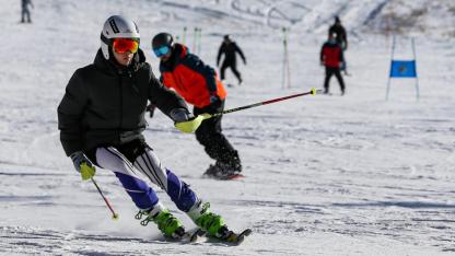 Palandöken Kayak Merkezi'nde hafta sonu yoğunluğu