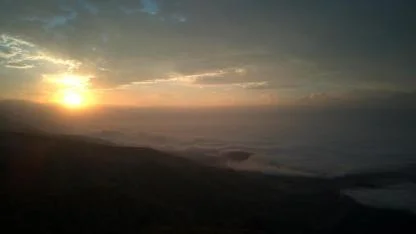 Sisle kaplanan dağlarda eşsiz manzara