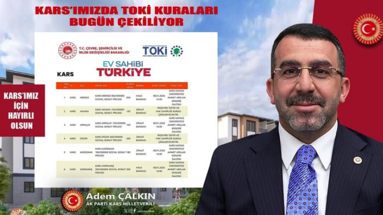 Çalkın: Yüzyılın Konut Projesi kuraları bugün çekiliyor