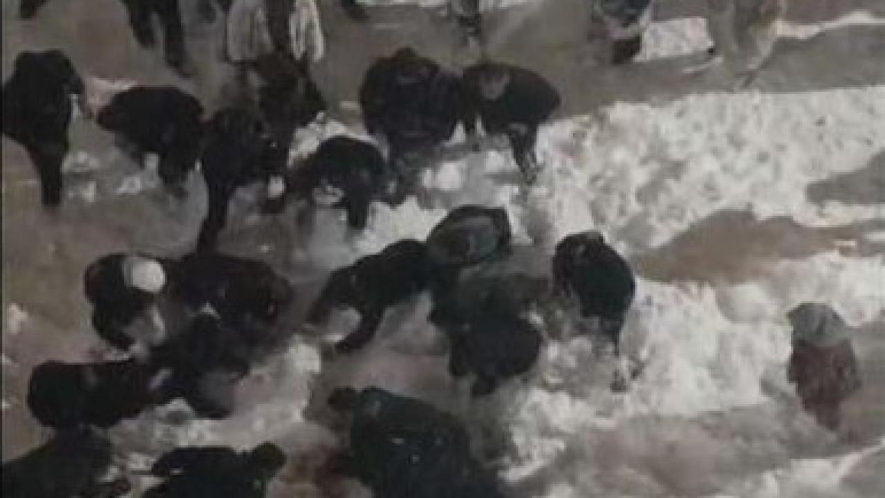 Çatıdan düşen kar kütlesi öğrenciyi yaraladı