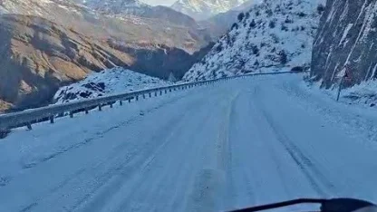 Çoruh vadisi buz pistine döndü