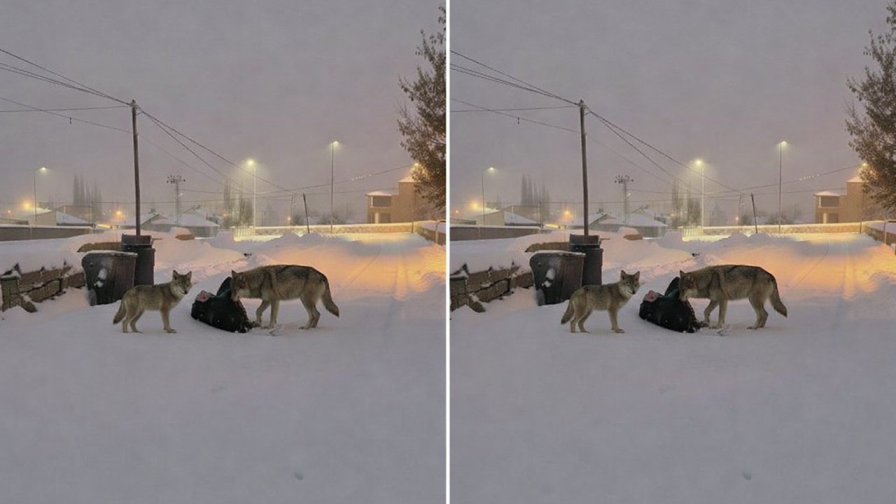 Diyadin’de kurtlar mahalle arasına indi