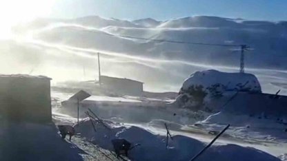 Iğdır’ın yüksek kesimlerinde tipi ve fırtına hayatı olumsuz etkiliyor