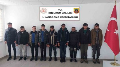 Erzurum'da 7 düzensiz göçmen yakalandı