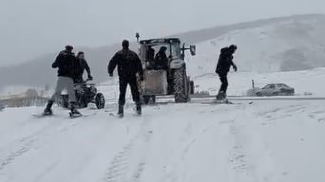 Kar yağışı sonra eğlenceli anlar