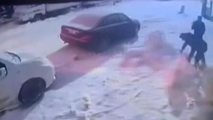 Kardan adama saldırı kameraya yansıdı