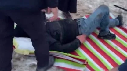 Kontrolden çıkan araç takla attı