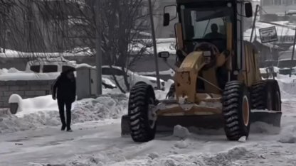 Patnos’ta karla mücadele çalışmaları devam ediyor