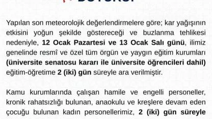 Tunceli'de eğitime 2 gün ara