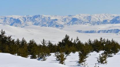 1 metrelik kar manzarası büyüledi