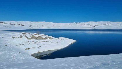 Ağrı Yazıcı Barajı’nda buzlar çözüldü
