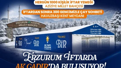 Erzurum’da ramazan boyunca bin kişilik iftar