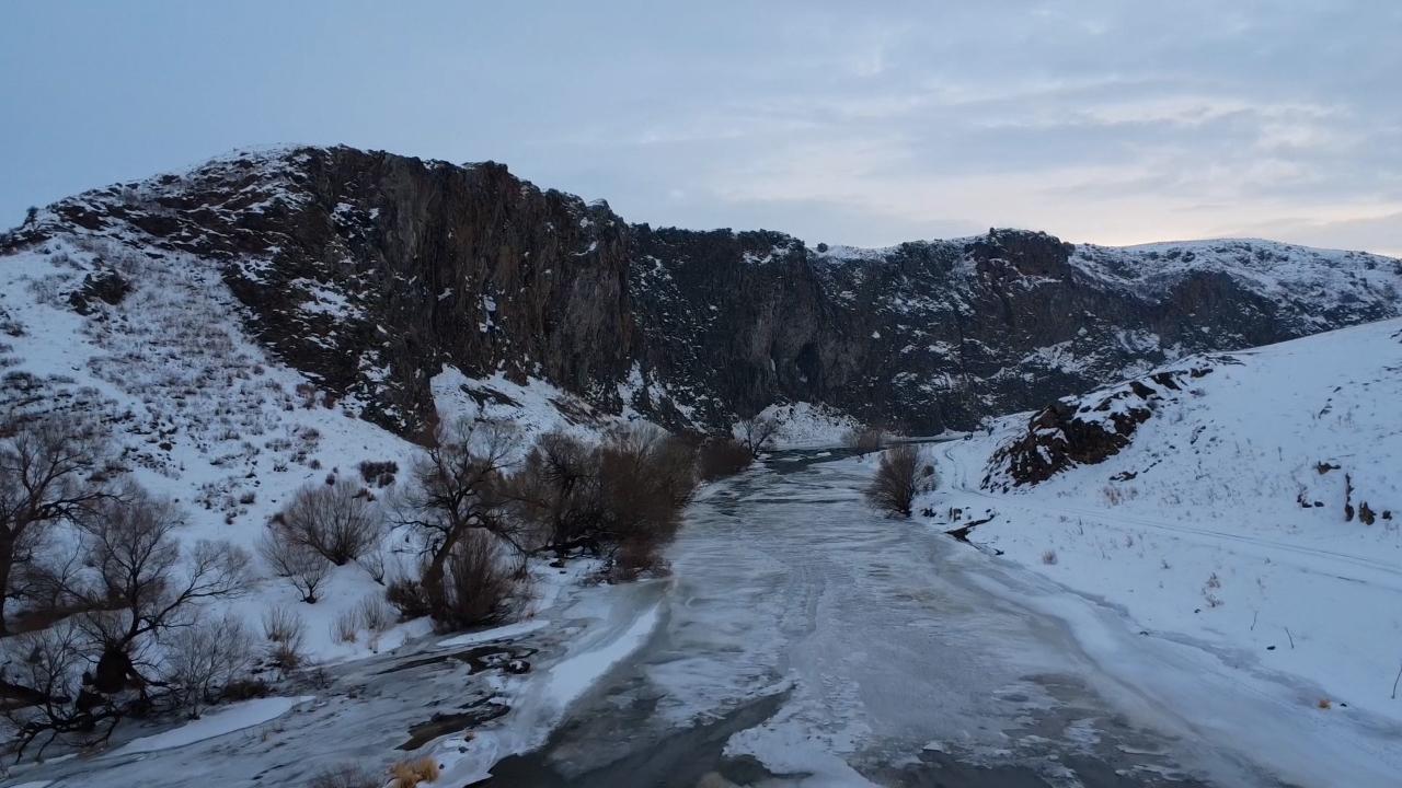 Akyaka Kanyonu havadan görüntülendi