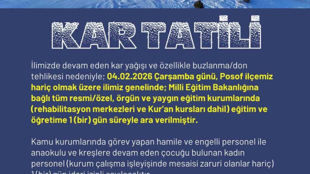Ardahan’da eğitime kar engeli