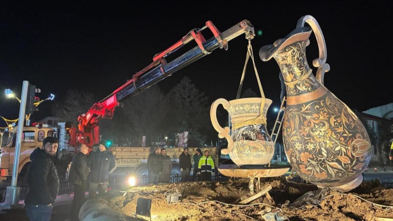 Bakır sürahi bakıma alındı