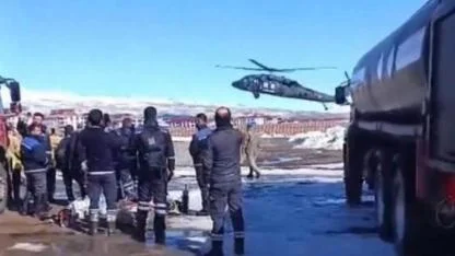 Elektrik arızasına helikopterli müdahale