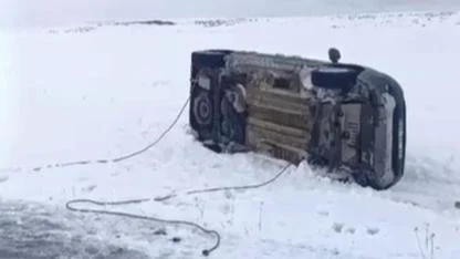 Kars’ta kar, kazaları beraberinde getirdi