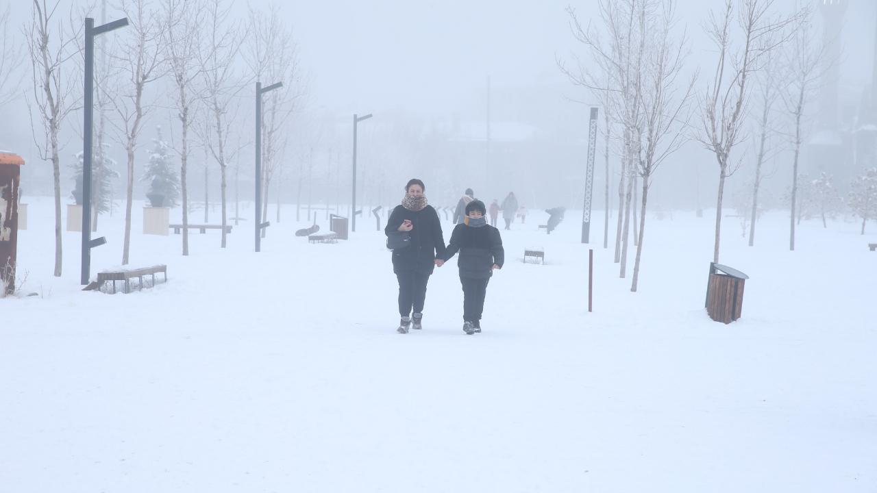 Kars'ta kar ve soğuk hava etkili oluyor