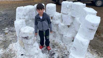 Kışın soğuğunu oyunla unuttular