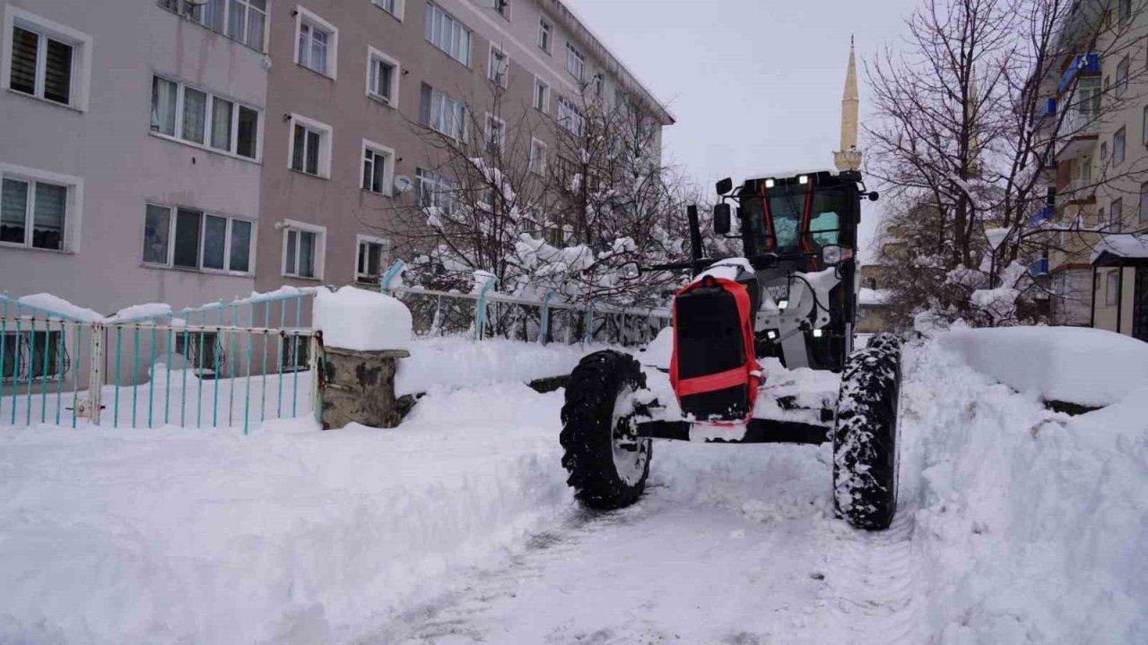 Palandöken Belediyesi karla mücadelede sahada