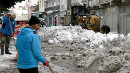 Sarıkamış’ta kar mesaisi