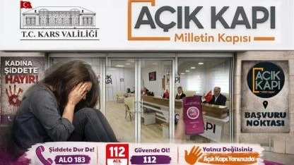 Şiddete karşı açık kapı desteği