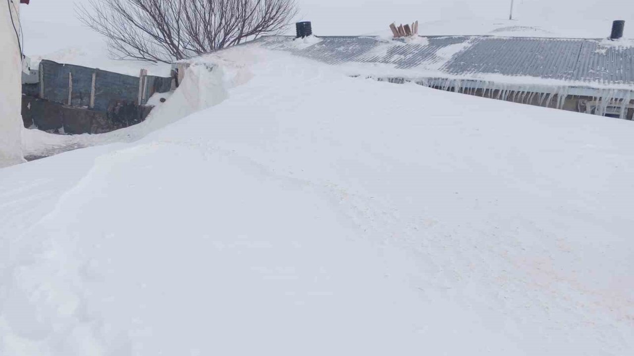 Taşlıçay’da kar yığınları evlerin boyuna ulaştı