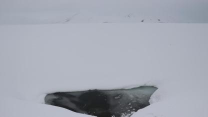 Balık Gölü’nde bahar öncesi kar manzarası