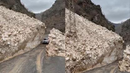 Çığ tünellerinden geçiş kamerada