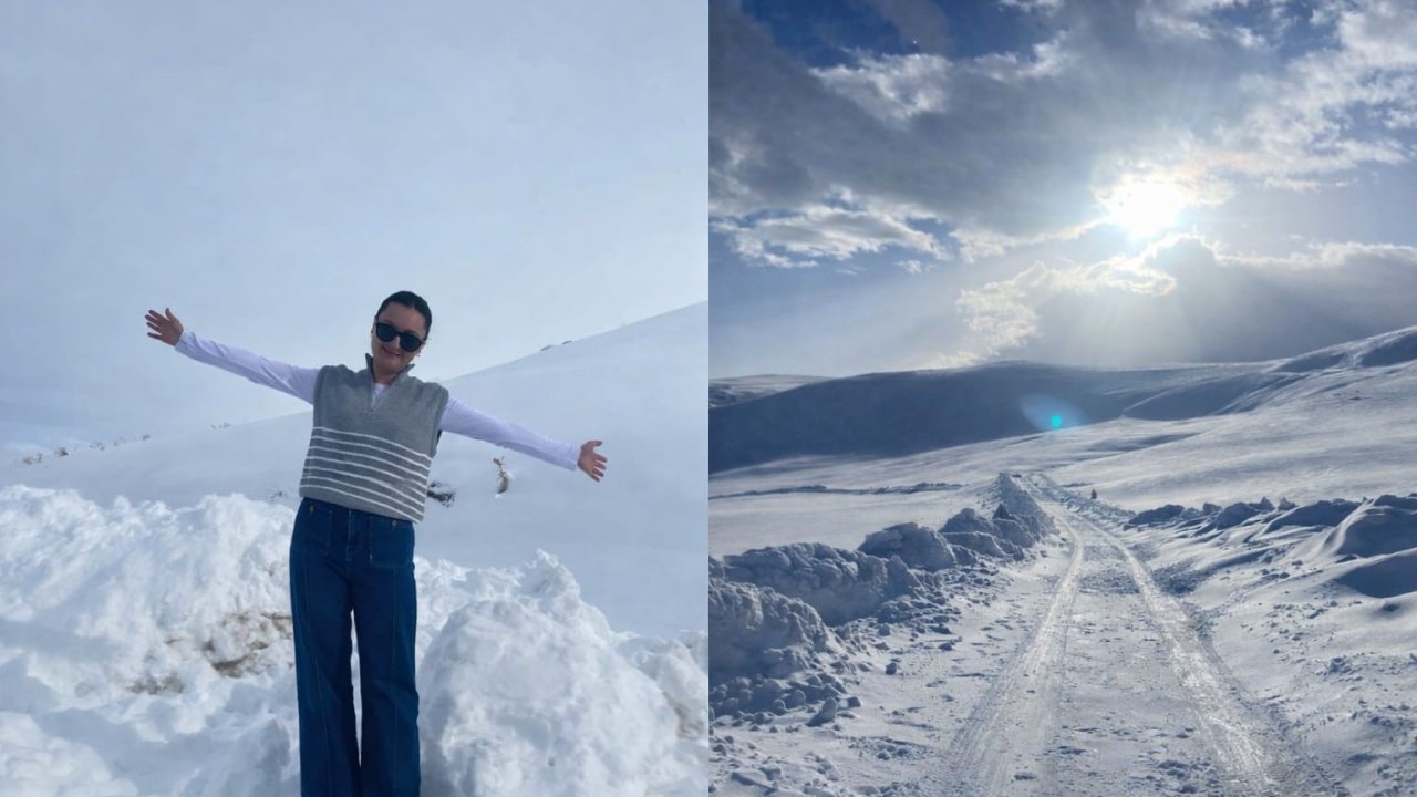 Diyadin’de kar engel tanımadı, öğretmenler görev başında