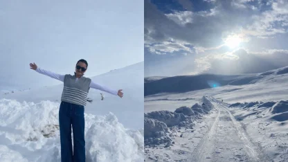 Diyadin’de kar engel tanımadı, öğretmenler görev başında