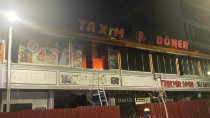 Dönerci dükkanında yangın paniği