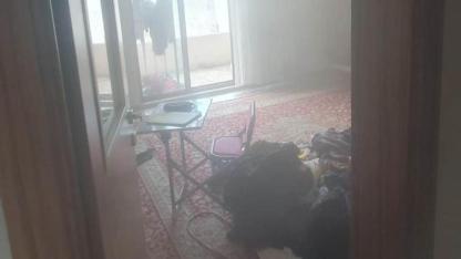 Evde çıkan yangını korkuttu