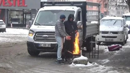 Kars'ta soğuk hava etkisini sürdürüyor