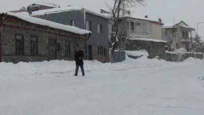 Kars'ta kar yağışı sürüyor