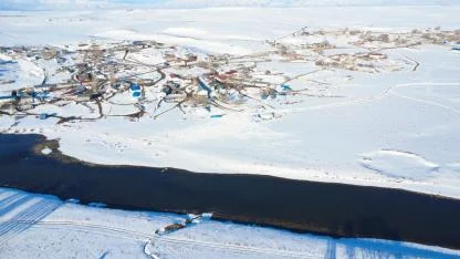 Kars'ta drone ile masalsı görüntüler