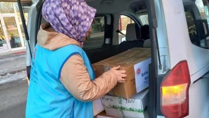 Kars’ta gönüllülerden ihtiyaç sahiplerine destek eli