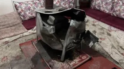 Odun sobası patladı, evde maddi hasar oluştu