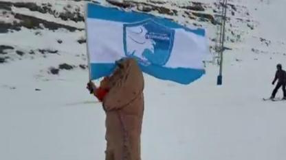 Palandöken’de ehramlı kayak şovu gülümsetti