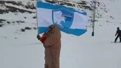 Palandöken’de ehramlı kayak şovu gülümsetti