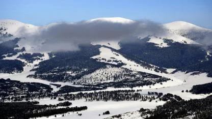 Sarıkamış’ın beyaz örtüsü havadan görüntülendi