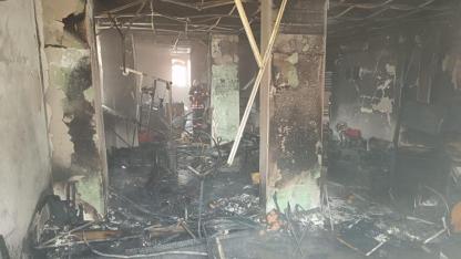 Spor salonunda yangın