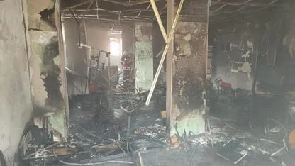 Spor salonunda yangın