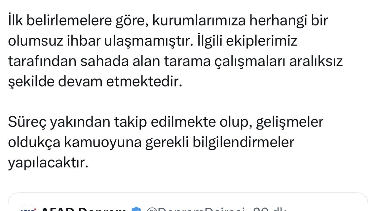 Ağrı’da 4,3 büyüklüğünde deprem